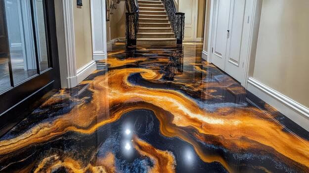 Solid colour floor section